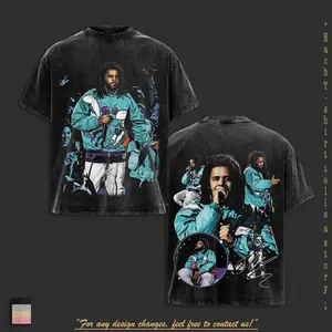 ReTro Vintage J. Cole V2 - The Fall-Off Album Graphic High-quality, Soft Washed Cotton T-Shirt, Disc 29, Disc 39 Hip-Hop Shirt, The Fall-Off Album Jermaine Lamarr Cole Fan Graphic Tee, Dreamville Cole World Music Fan Merch Shirt