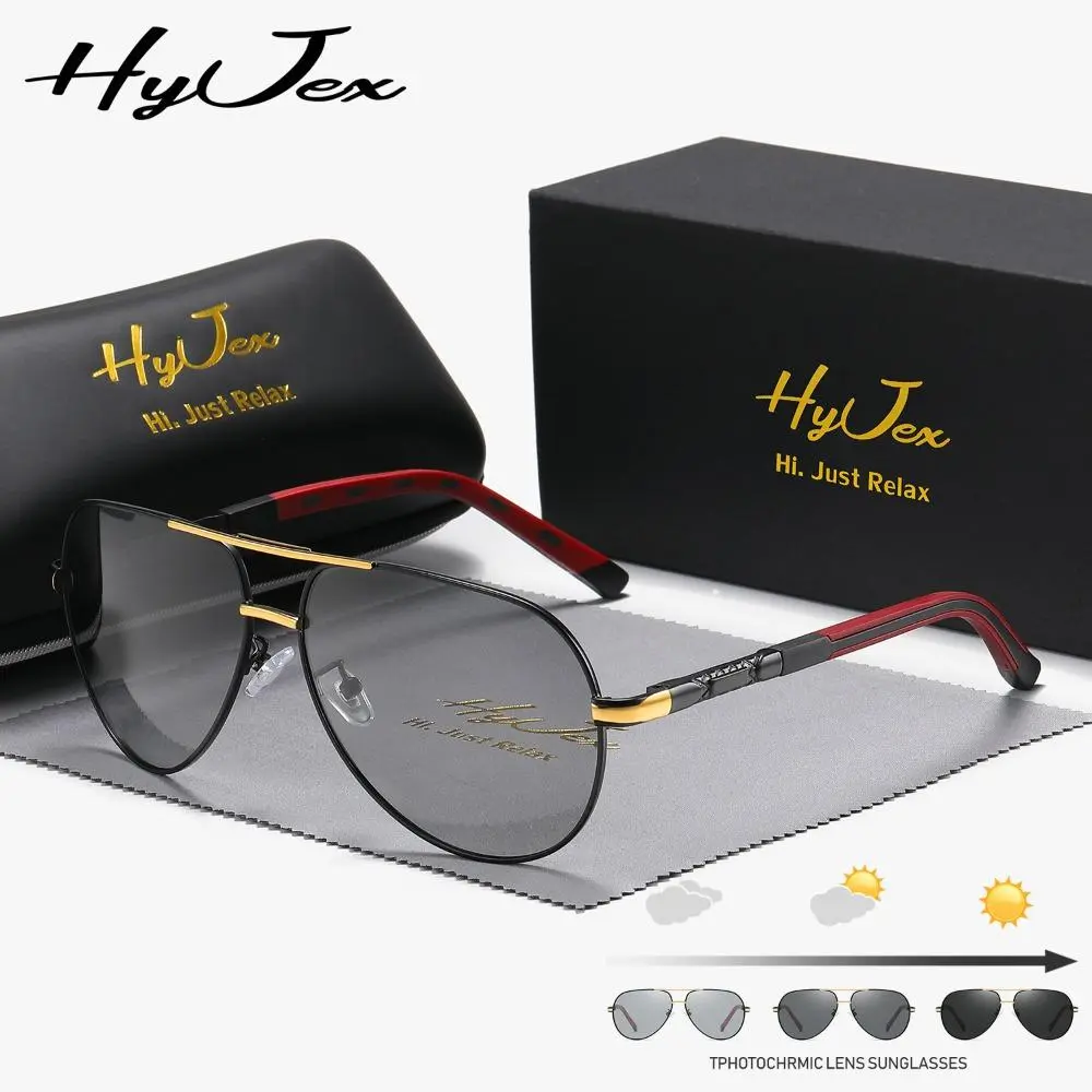 HyJex Unisex same fashion driving color-changing polarized sunglasses