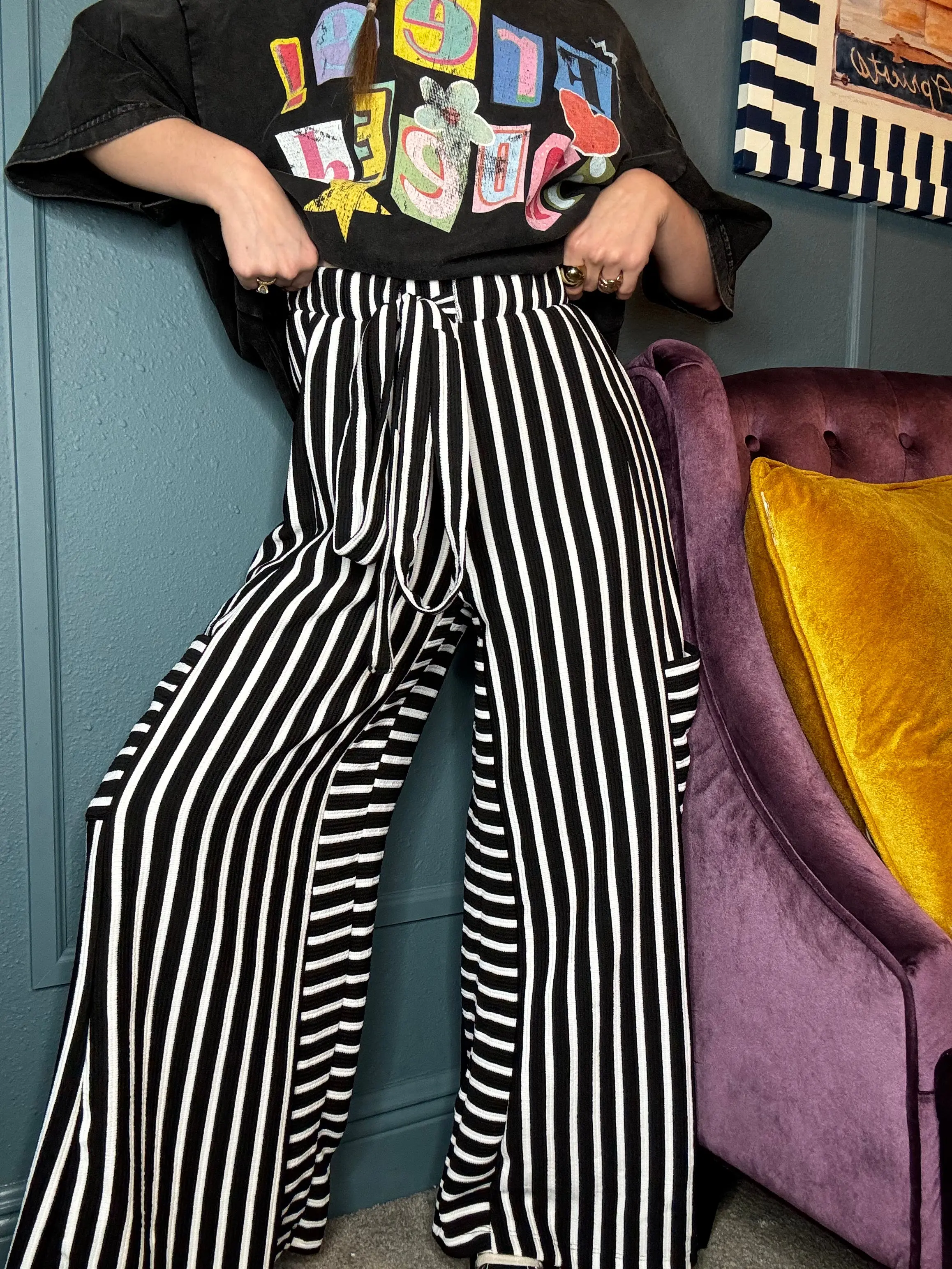Cookies & Cream Soft Striped Cargos