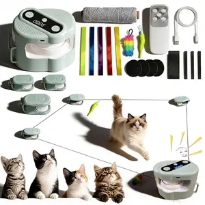 Abs Cat Chaser Toy, Remote Control Variable Speed, Rechargeable Sound Effect, Electric Cat Chase Toy for Cats and Kittens