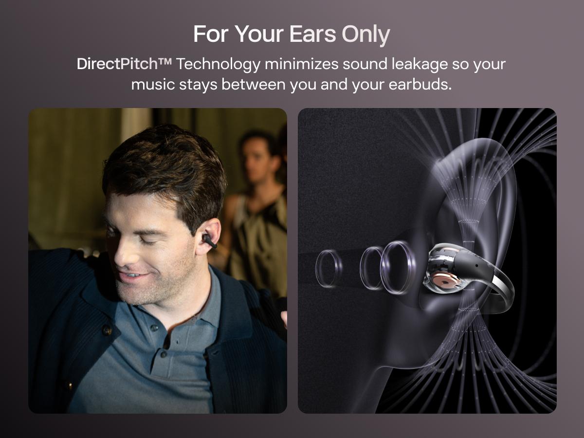 【Live only】SHOKZ OpenDots ONE - Open-Ear Headphones - Wireless Bluetooth Earbuds with Microphone - Premium Dolby Audio - Water Resistant - Fast Charging - Up to 40 hrs Playtime