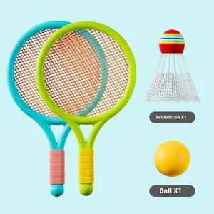 Racket Tennis for Children Outdoor Sports Badminton Racket Kindergarten Toy Set for 3-12years Old Badminton Sets for Backyards Baby Tennis Racket Parent Child Outdoor Game Toys Portable Badminton Set