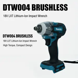 Makita DTW004 18V Brushless Impact Wrench, 630Nm Max Torque, 0-4000IPM for Heavy Duty Bolting tool kit set Cordless Drill Household machine power diy garage use great gift workshop repair work