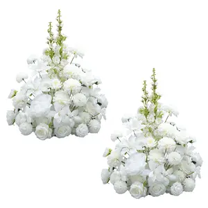 S-A9020 2pcs White Floral Arrangement Table Centerpieces Wedding Reception Aisle Decor