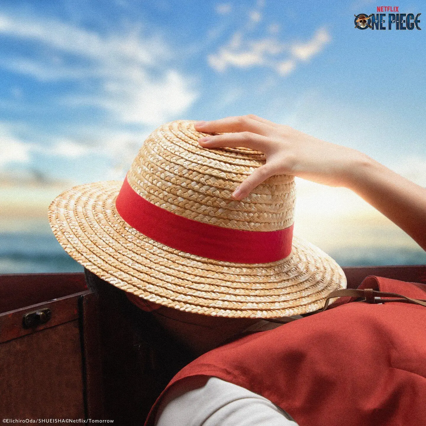 Netflix Official One Piece Luffy Straw Hat, Premium Woven Authentic Summer Sun Hat for Cosplay, Wearable Breathable Outdoor Beach Travel Hat, Anime Fans Gift, Versatile