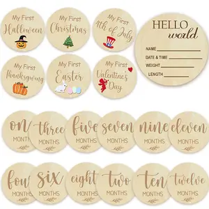 Monthly Milestone Cards - My First Holiday Milestone |  Announcement Sign & Celebration Board | Hello World Sign | Milestone Photo Cards |    & Keepsake