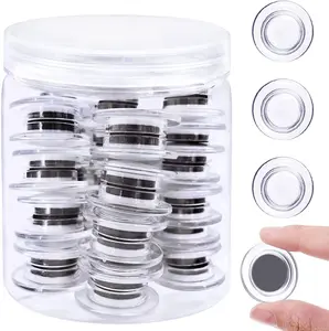 50 Pieces Whiteboard Magnets round Clear Circle Plastic Magnets for Magnetic Dry Erase Boards, Refrigerator, 1.2 Inch ZCINT