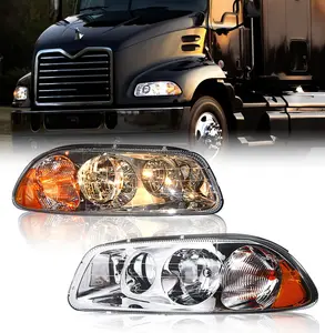 Halogen Headlight for 2007-2011 Mack Vision Granite Pinnacle | Replacement Mack 21836340 21836341 | Pair