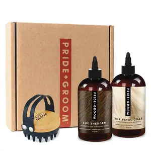 THE BATH BRUSH SET Shampoo and Conditioner Box Set for Dogs - Perfect for a Relaxing Bath