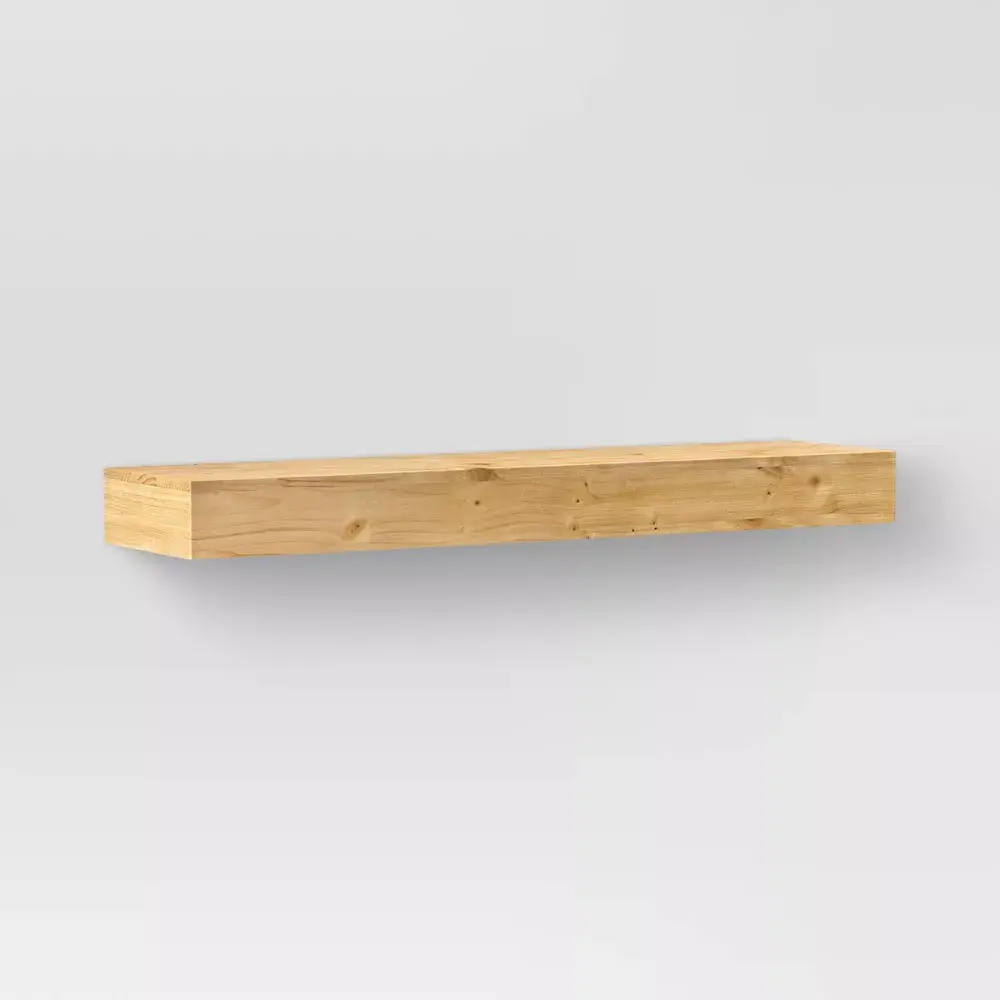 Threshold Modern Wood Wall Mounted Shelf Storage Floating