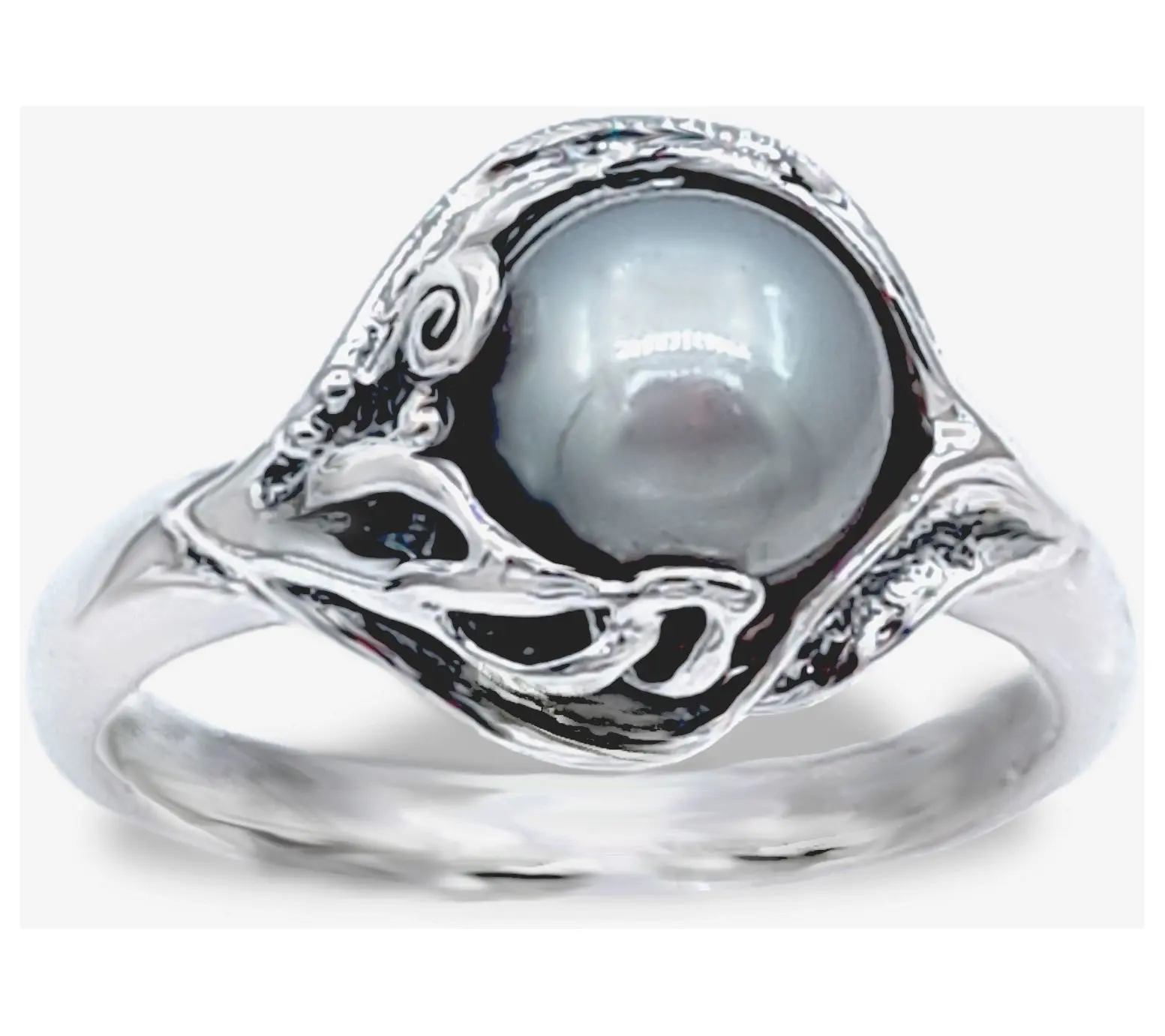 Hagit Sterling Silver "Mermaid" Cultured Pearl Ring