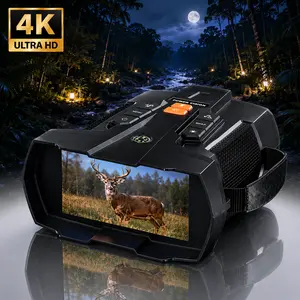 MINENER 4.5" Night Vision Goggles 4K Binoculars with 32GB SD Card 10X Digital Zoom 5000mAh Battery 7 Levels Infrared for Wildlife Observation Hunting Camping Men Gifts #fathersdaygift