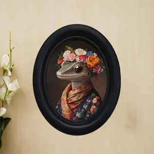 Vintage Art Style Crocodile Floral Wall Decor, Unique Artwork, Perfect for Halloween Christmas Thanksgiving Home Office Decoration, Room Wall Hanging Ornament, Floral Aesthetic Pattern, Artistic, Alligator Print Design