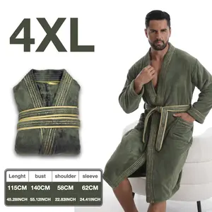 Luxury Gold Thread Bathrobe, Thick Warm Knee-Length, Long Sleeve, Quick-Dry Absorbent, Spa & Hotel Use, Unisex, Christmas Halloween Gift
