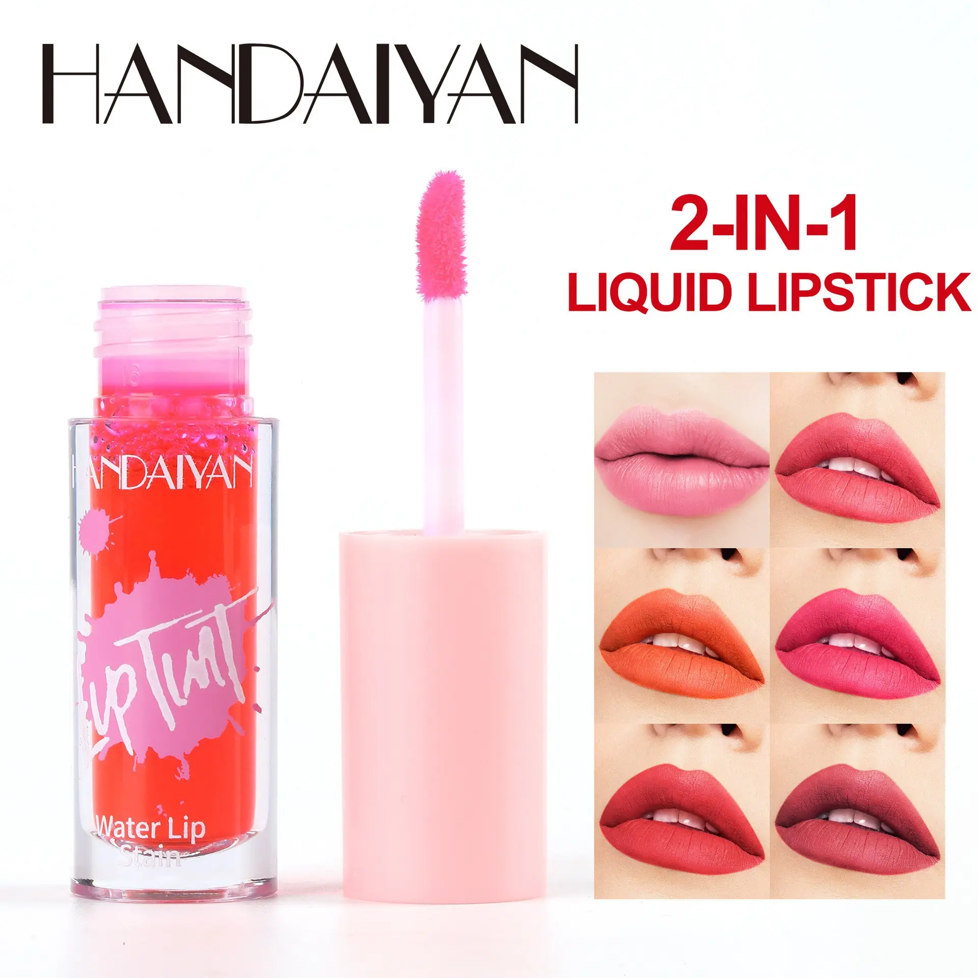 Handaiyan Matte Lip Gloss Long-Lasting Non-Fading Liquid Lipstick, Shiny Formula, Smooth, Easy Application, Suitable for All Skin Types