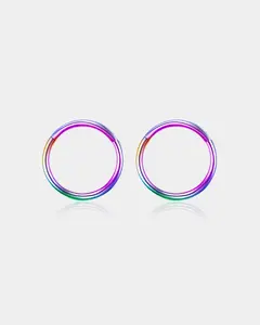 2PCS Rainbow Hinged Segment Cartilage Rings