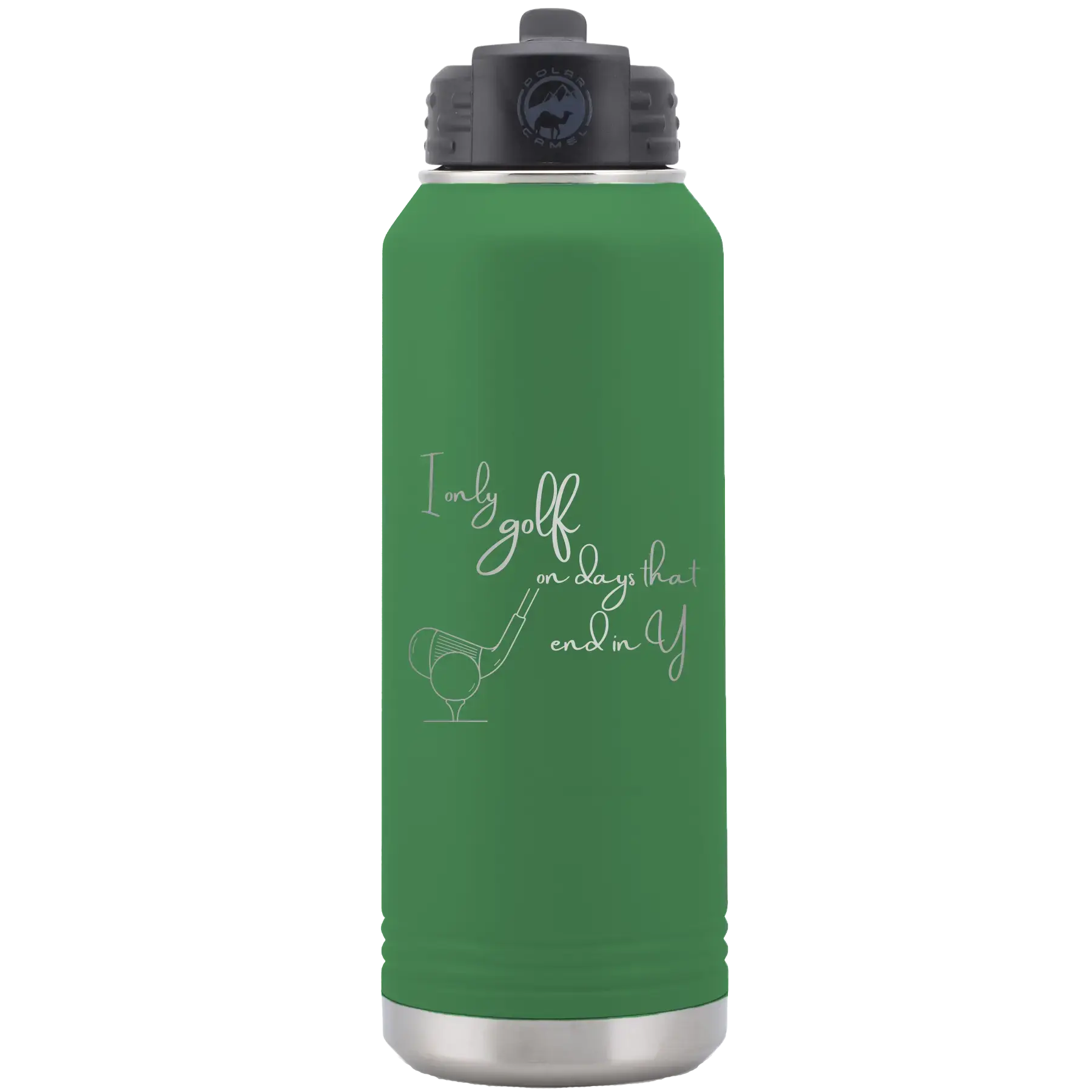 Personalized Days that end in Y 32 oz Water Bottle - Green