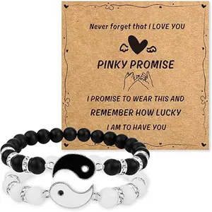 Couples Bracelets Yin Yang Matching Bracelets for Couples Graduation Gifts for Her Him Engagement Gifts for Couples Gifts Long Distance Touch Bracelets Boyfriend Girlfriend Gifts