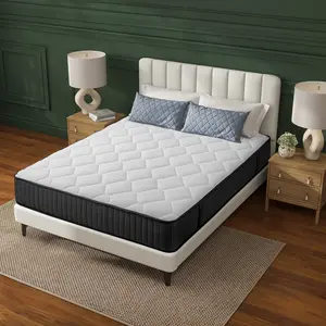 10 Inch Full,Queen,King Compressed Mattress high density gel Memory Foam& independent pocket Spring Coil , Hybrid Mattress outlet Medium Firm,strong metal edge Lumbar Support,Home Rooms Hotels,Ergonomic Mattress, Interior Modern partner, bed in a box