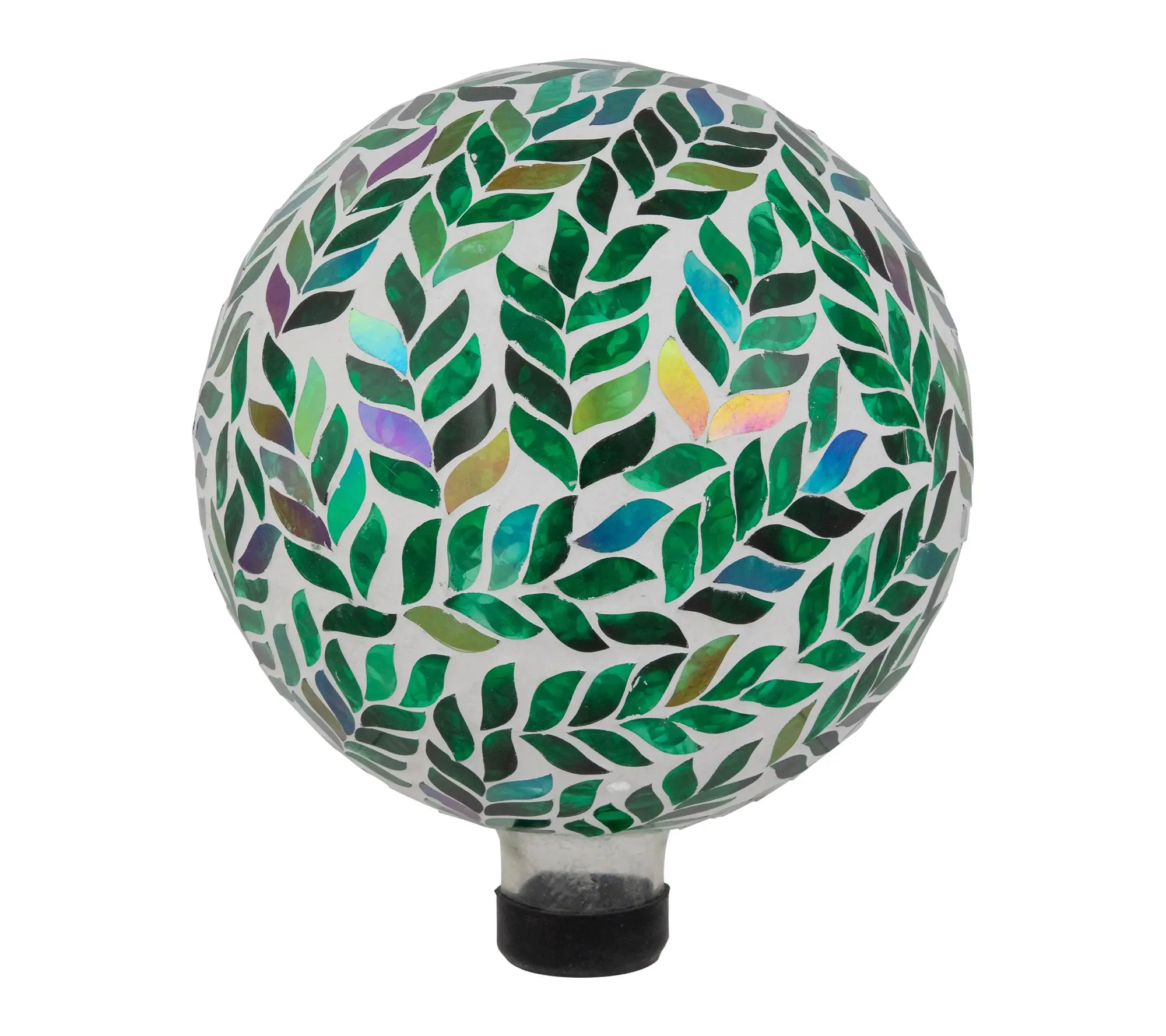 Northlight 10" Mosaic Iridescent Leaves Gazing Ball