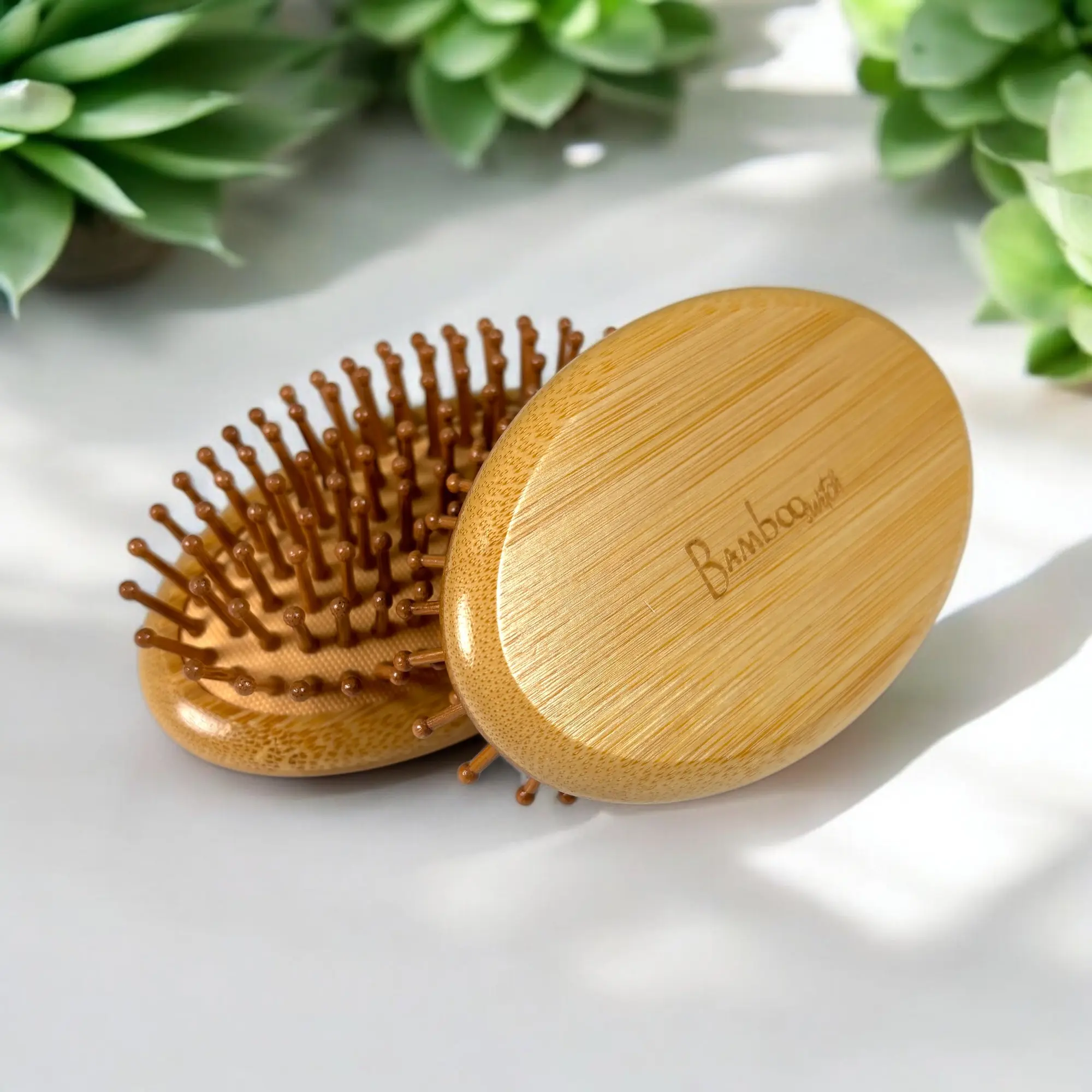 Bamboo Travel Hair Brush Bamboo Travel Hair Brush