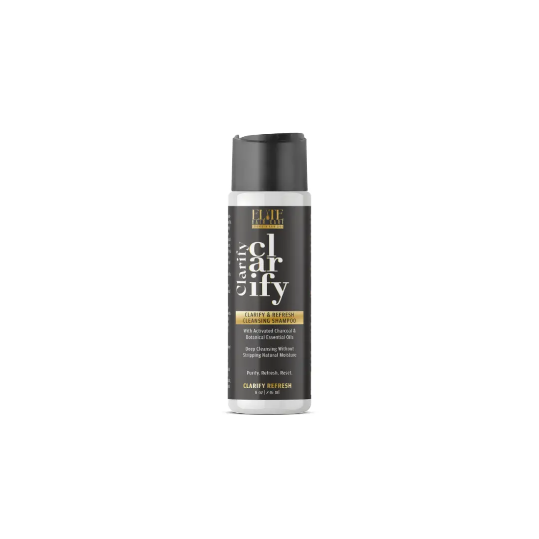 Clarify & Refresh Sulfate-Free Activated Charcoal Shampoo with Peppermint Essential Oil & Olive Fruit Oil – Scalp Detox, Anti Dandruff, Deep Clean & Hydrating Hair Care (Elite Hair Care USA)
