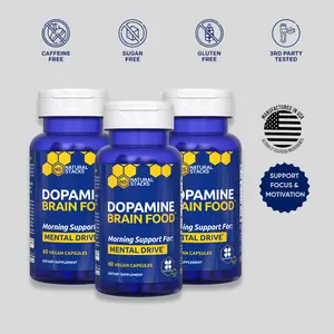 Dopamine Brain Food™ - 3 Pack - Dopamine Brain Food Supplement w/L-Tyrosine - Promotes Mental Drive, Clarity & Focus