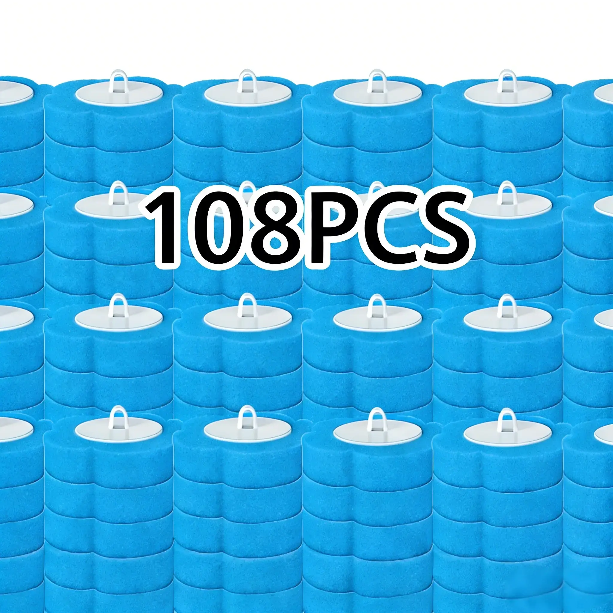 Disposable Blue Anti-Clogging Deodorizing Toilet Brush Replacement Heads (Handles Not Included) - 360-Rotation, Built-In Cleaning Liquid, Detachable, 36pcs, Disposable System Toilet Brush & Plungers Bathroom Cleaning Tool