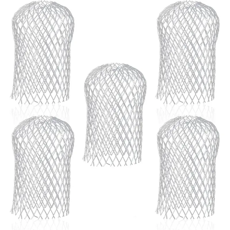 5Count Gutter Downspout Guards, 3.5 Inch Expandable Aluminum Downspout Gutter Guard Strainer Filter, Gutter Filter Strainer Protectors Stops Blockage Leaves Debris