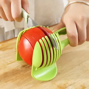 Lemon Slicer, 1 Count Multi-purpose Handheld Fruit Tongs, Potato Slicer, Kitchen Cutting Aid, Suitable for Cutting Fruits, Vegetables, Homemade Food, Vegetable Fruit Cutter, Kitchen Gadgets