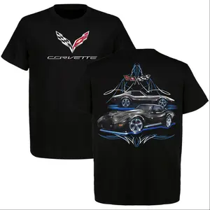 Chevy Corvette Classic Sports Car Graphic T-Shirt, Vintage American Performance Car Tee, Shirt for Car Lovers and Gearhead Enthusiasts