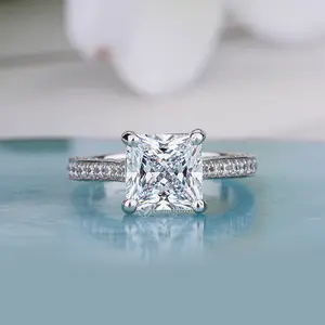 3 Ct Princess Cut Solitaire Engagement Ring