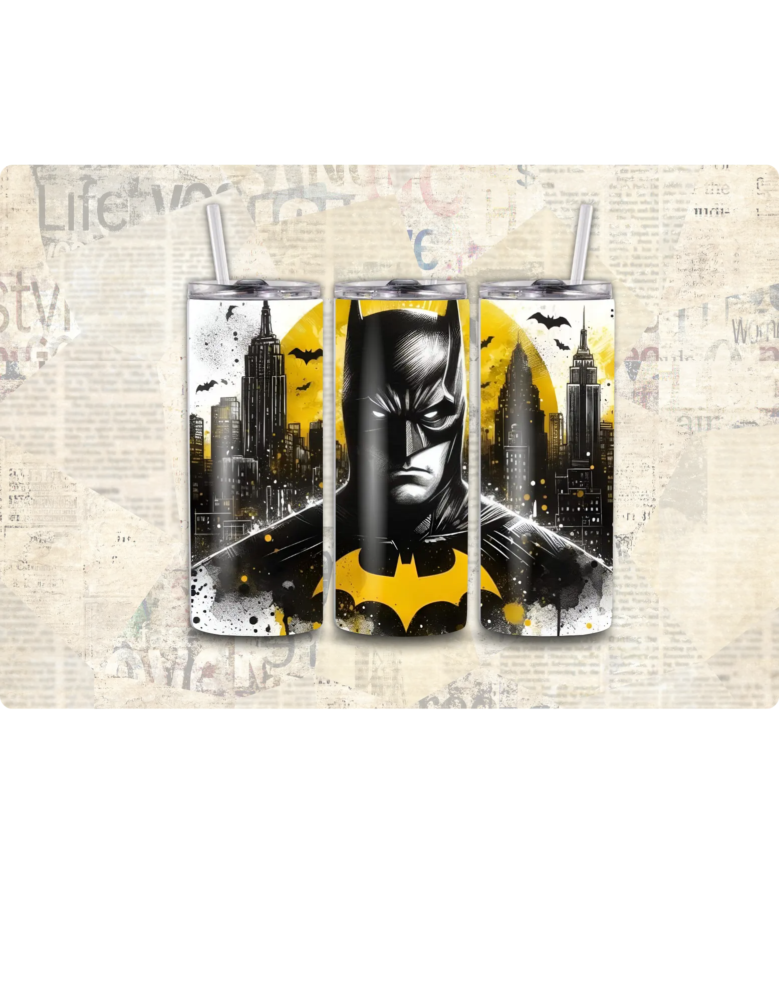 Bat Sublimation tumbler Wrap Print