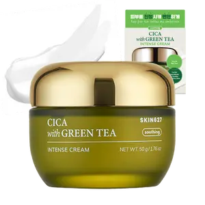SKIN627 Daily Face Moisturizer, Face Cream, Facial Cream 1.76 oz Korean Skin Care Korean Moisturizer for Dry Skin- Cica with Green Tea