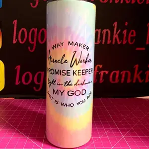 Tye dyed Way Maker tumbler