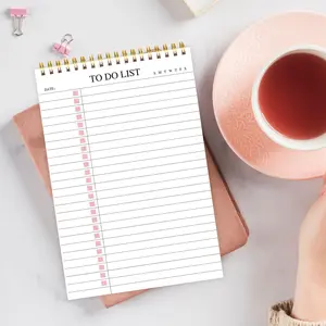 To Do List Notepad, Undated Goals and Daily Hourly Schedule Task Planning Monthly Budget Planner Tear-off Notepad, Planner Notebook, Suitable for Office, Home and School