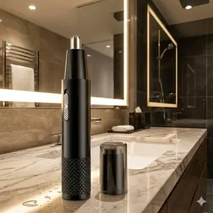 Multi-Function Grooming Kit: Electric Nose Ear Hair Trimmer for Men & Women, Beauty, Precision Rotary Blades, Safe Guard, Waterproof, Cordless, Painless, Portable with Travel Lock, Hypoallergenic.