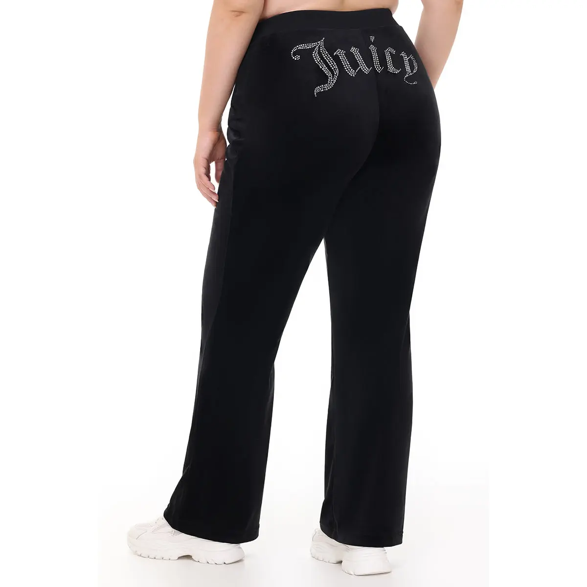 Juicy Couture Plus-Size OG Big Bling Velour Track Pants
