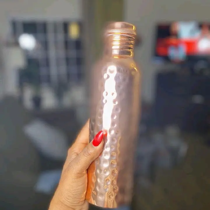 100% Copper Water Bottle 32oz NO Bag Tumbler