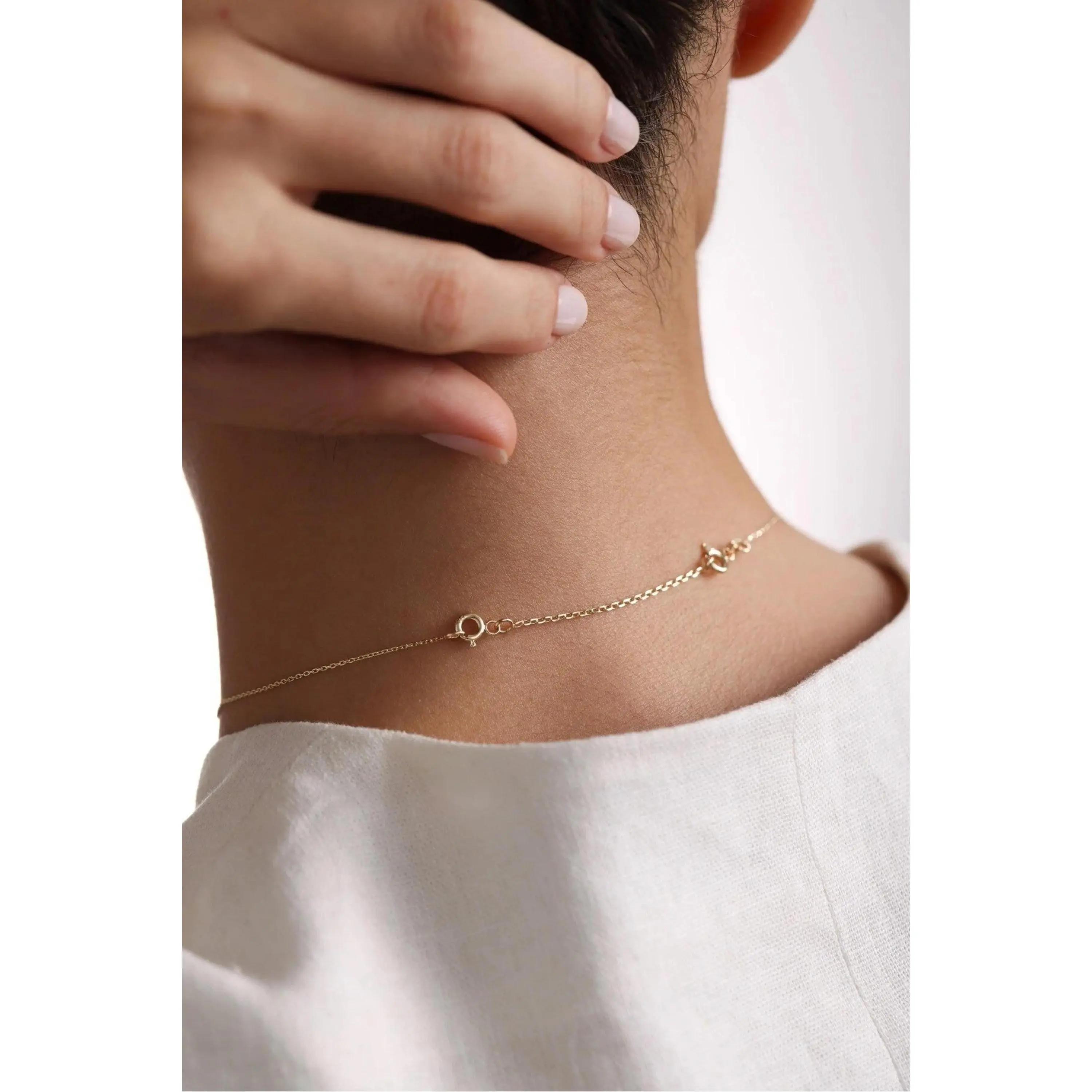 14K Gold Necklace Extender, Solid Gold Chain Extension 1 2 3 Inch