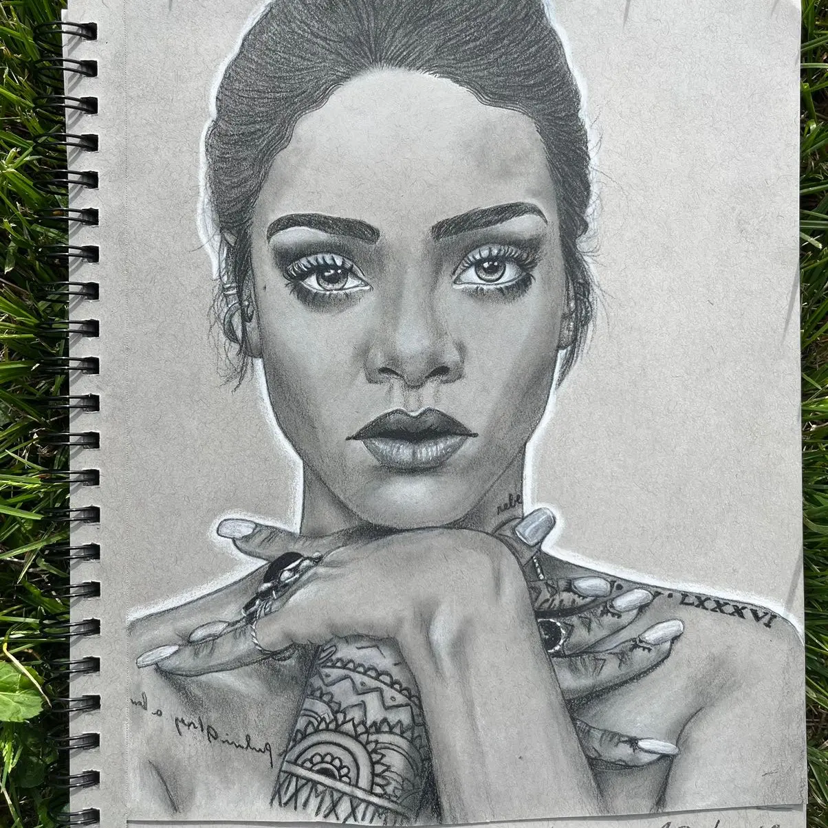 Rihanna Portrait Drawing Special Edition