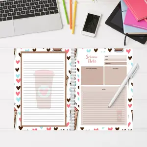 Church Notes Journal - Spiral Church Notebook - 50 Weeks with Guided Reflection - Ample Writing Space for Key Points & Notes