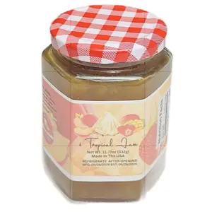 4 Tropical Fruits Jam Sweet Breakfast - Natural Flavor Lemon Set
