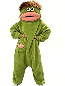 Adorable Monster Wearable Blanket Hoodie, Soft Sugar Wool Loose Fit Pullover, Warm Cozy Hooded Blanket, Perfect for Home, Parties, Gifts