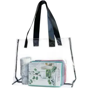 Clear Large Bag - Versatile, Waterproof, Stain Resistant, Transparent Shoulder Bag for Work