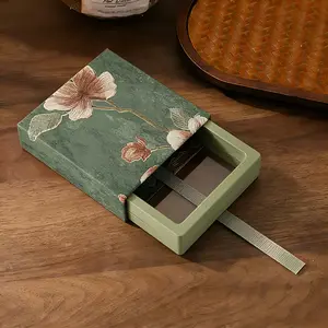 GEMRICH Floral pull-out box, PE film jewelry box, ring anti-oxidation storage box, bracelet floating display box, 3D embossed jewelry box