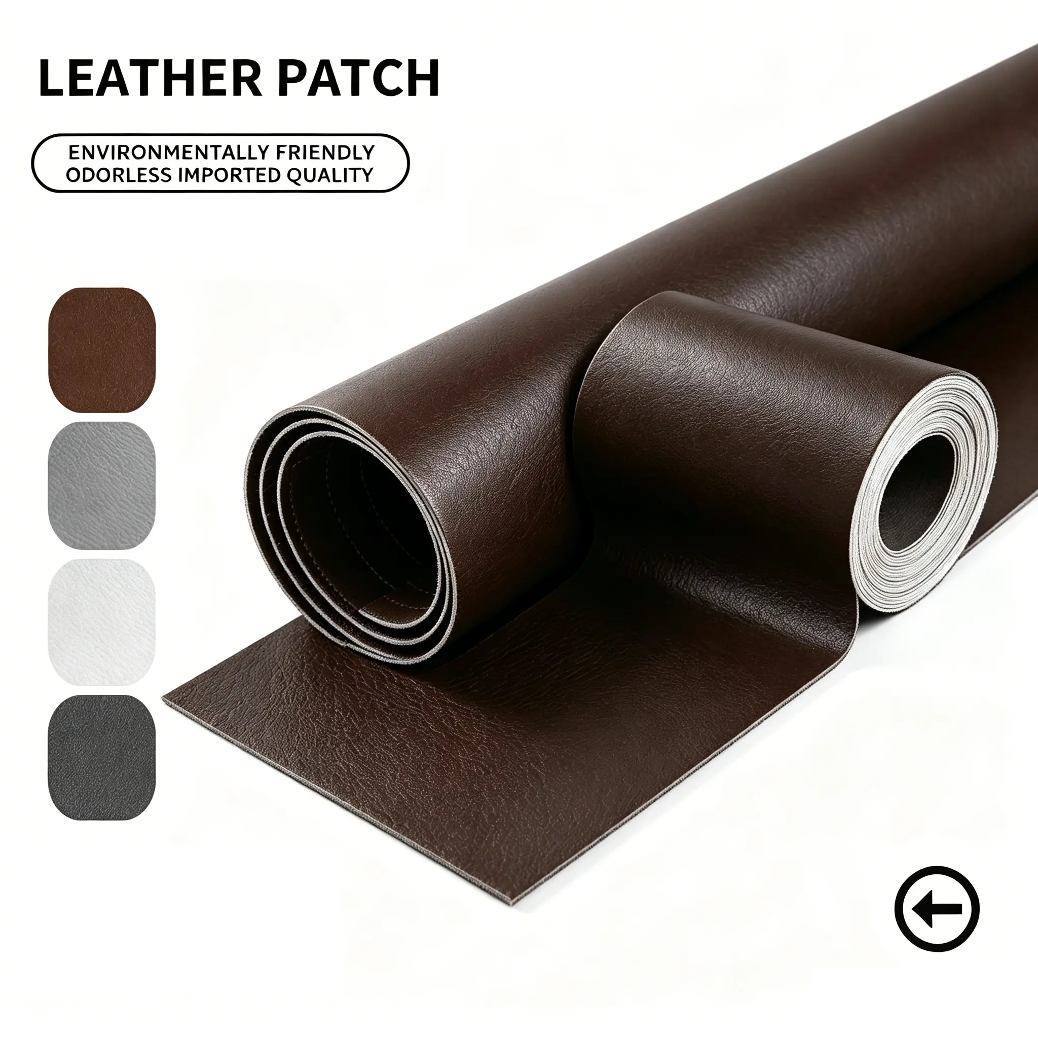 Self-Adhesive Leather Repair Patch Sofa Repair Patch for Furniture Leather Couch Patch, for Sofas, Furniture, Car Seats, Office Chairs（3*60/17*79In）