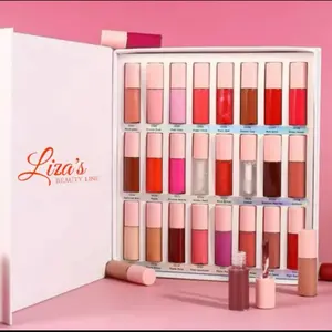 Liza's 24 Matte and Gloss Lipstick - Assorted Colors in a Pouch with 24 Pockets - Makeup, Lipgloss