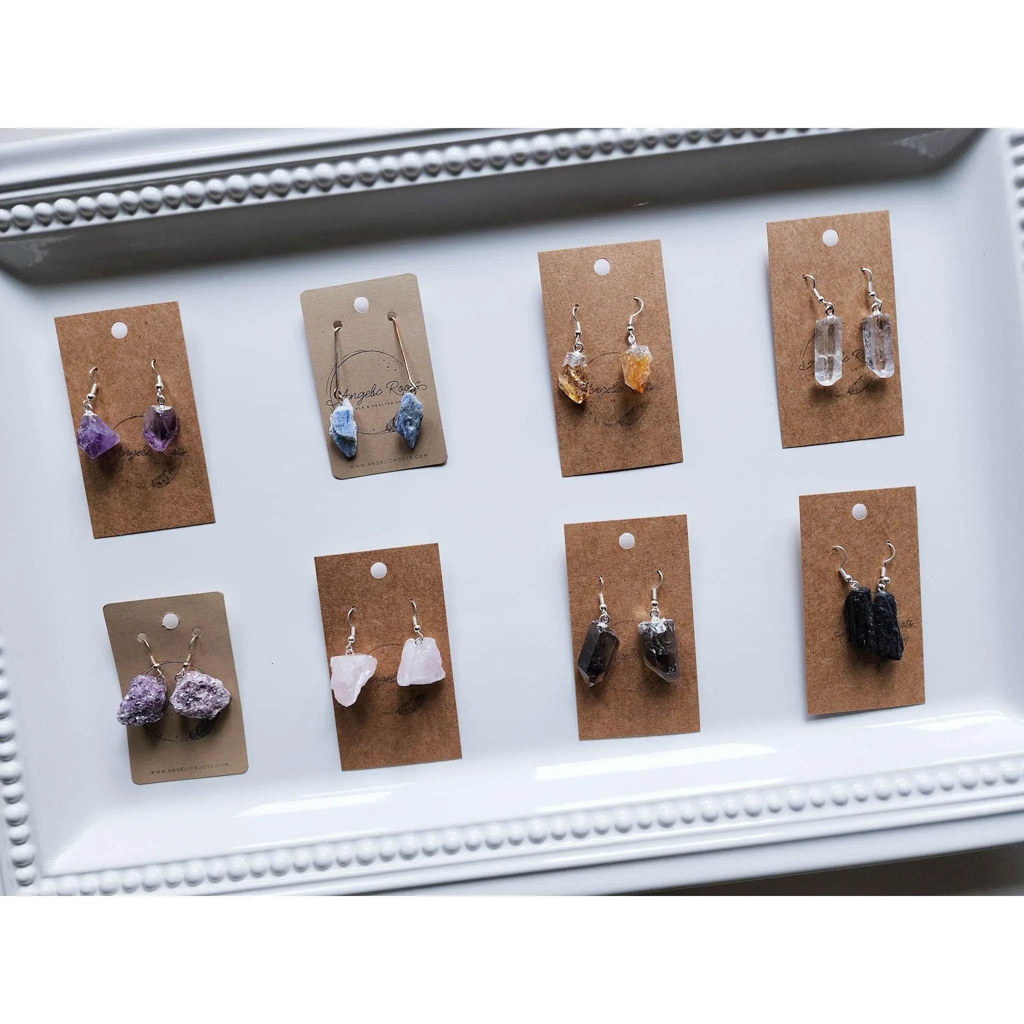Raw Crystal Drop Earring