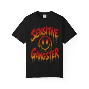 Sensitive Gangster Smiley T-Shirt | Respectfully Don't Play With Me back print